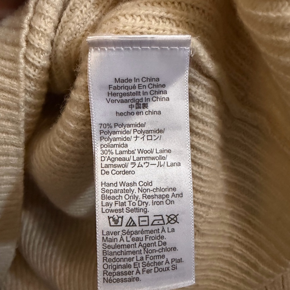 J. Crew Women's Turtleneck Sweater in Cream and Brown - Picture 4 of 4